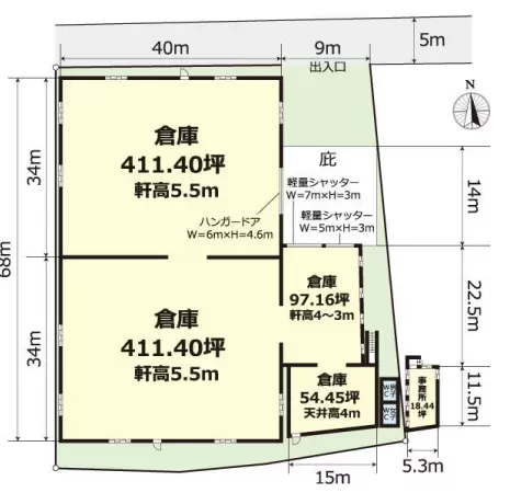 埼玉県狭山市大字青柳の倉庫