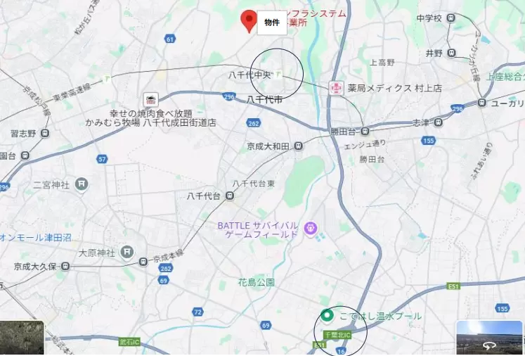 千葉県八千代市大和田新田の倉庫