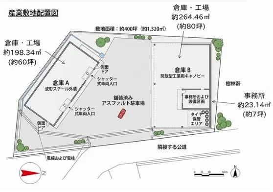 茨城県久慈郡大子町大字川山の倉庫